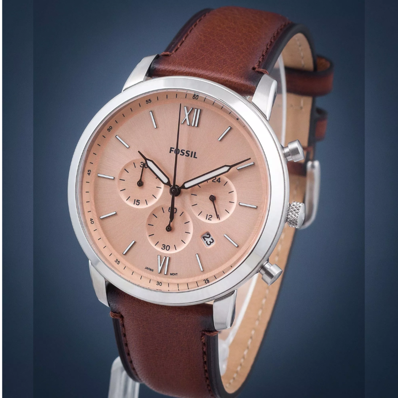 Fossil Neutra Chronograph Quartz Rose Gold Dial Men's Watch